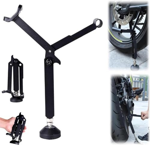 Generico per Strumenti di Riparazione Sollevatore Laterale per Moto, Supporto per equilibratura Ruote, Kit di Riparazione Portatile per martinetto per Moto ad Altezza Regolabile