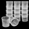 10 tazas medidoras de plástico graduadas de 30 ml, vasos transparentes de plástico transparente para mezclar epoxi para cocina, cocina, medicina, herramienta de medición