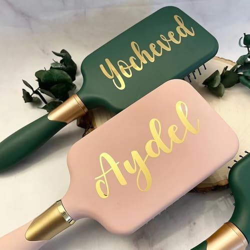 Cepillo De Pelo Personalizado, Cepillo De Pelo De Pala Con Nombre Personalizado, Peine De Pelo Con Almohadilla De Aire Para Damas De Honor Para Mujeres, Hombres, Pelo Liso, Rizado, Ondulado, Seco