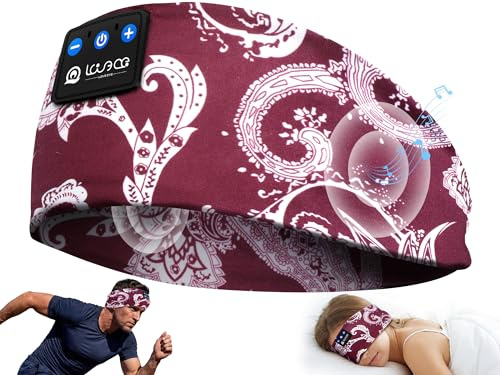 LOVE EYE Sleep Headphones Headband, Bluetooth Sports, Ultra-Thin Speakers | Ultra-Soft Breathable Fabric, Premium Sound, Bluetooth 5.4, Zero Ear Pressure, Secure Fit, 16H Playtime, Ideal Tech Gift