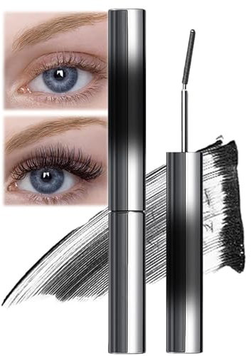 3D Curling Mascara - Black, Long-Lasting, Waterproof, with Iron-Strong Volume & Length, Extra Slim Metal Wand for Accurate Application