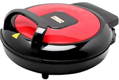 Partita para Hornear eléctrico Grill Doble Cara, Fabricante Pizzas eléctricas, diseño Gran Capacidad a Gran Capacidad 40 cm, con Control Temperatura automática, Crepe, panqueques y Tortilla