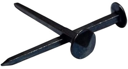 Lot de 10 clous de serrure forgés – 40 mm, tête à quatre battes, ferrures, meubles anciens, restauration, reconstitution, décoration, artisanat et bricolage – Clous forgés en différentes longueurs de