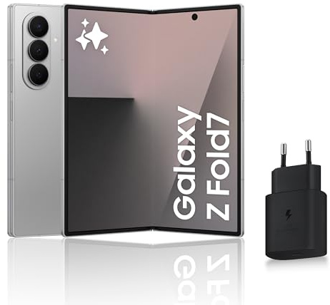 Samsung Galaxy Z Fold7, Smartphone Android 5G avec Galaxy AI, 512 Go, Chargeur Secteur Rapide 25W Inclus, Smartphone déverrouillé, Gris, Version FR