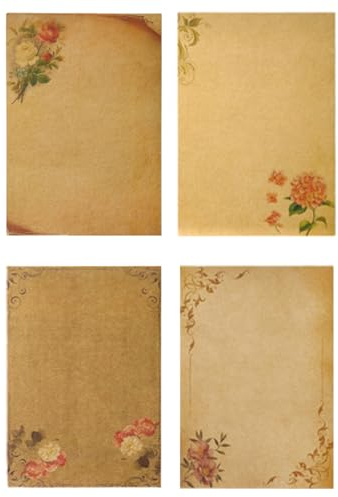 GIEEU Set di carta da lettere e buste vintage con 16 fogli, 8 buste, 8 chiavi retrò, 8 corde di canapa, 8 adesivi sigillo per lettere d'amore, matrimonio, invito, lettera di ringraziamento