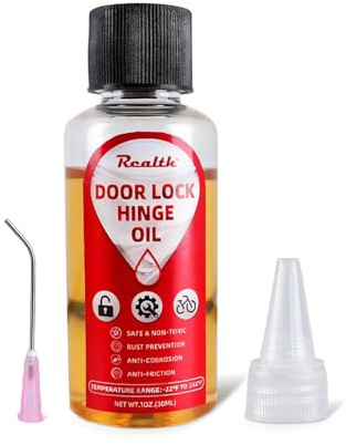Realth Lubrifiant de Verrouillage Huile de Lubrifiant de Porte 1 Pc 30ml | Isolation Contre I'humidité, pour Serrures Chaînes Troux-Clés Outils, Contre l'usure et Le Squeaking