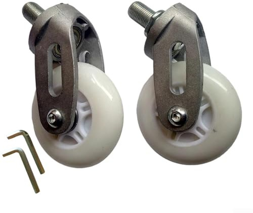 Casterboard Waveboard-Räder, 2 Stück, 80 mm Blitzräder mit Halterung aus Aluminiumlegierung, Ersatzräder für Skateboards (weiß)