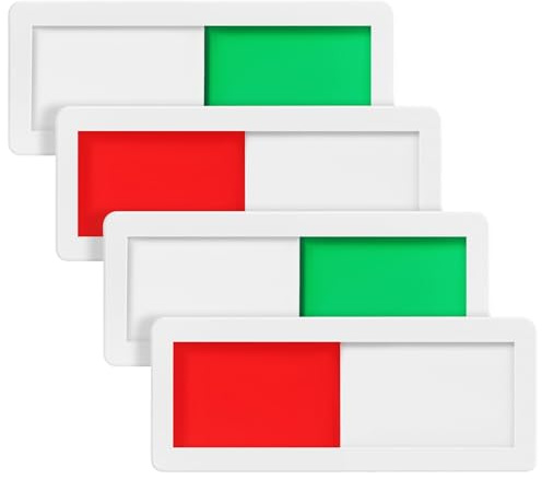 Adorainbow Türschilder 4 Stück 10x4cm aus Acryl Schiebeschilder Besetzt Frei Vielseitig Nutzbar Benutzerfreundlich für Büro und Besprechungsräume