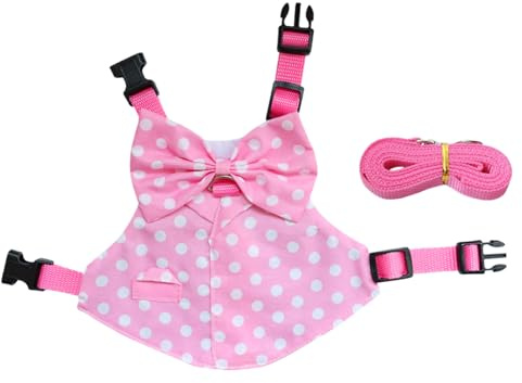 Harnais pour lapin Costume Ajustable et Respirant | Harnais pour chat anti-évasion avec longe et nœud pour lapin, furet, , écureuil, extérieur