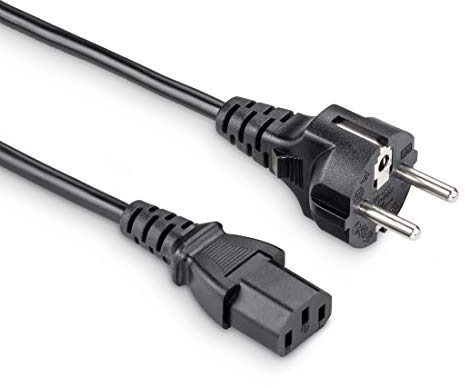 Hama Netzkabel für Kaltgeräte 1,5 m (PC Stromkabel für Monitor, Drucker, PS3 / PS4 PRO, 3 polig) Kaltgeräte-Anschlusskabel schwarz