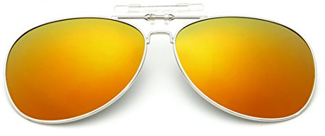 Dooppa Clip On Flip Up Polarized Sunglasses for Prescription Glasses