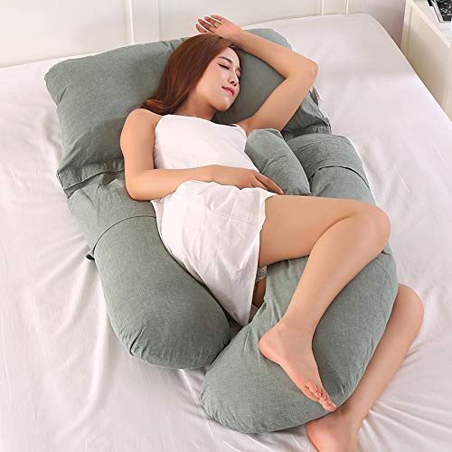 AEIL Cuscino a forma di G per donna incinta, per dormire, rimovibile, multifunzione, silenzioso e confortevole, ergonomico