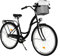 MILORD. Komfort Fahrrad mit Rückenträger, Hollandrad, Damenfahrrad, 3-Gang, Schwarz, 26 Zoll