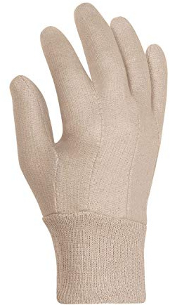(12 Paar) teXXor Handschuhe Baumwolljersey-Handschuhe MITTELSCHWER 12 x rohweiß 10