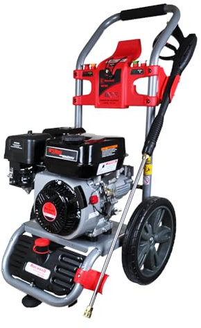 RocwooD Petrol Pressure Washer Max 3370PSI 212cc Jet High Power Portable Driveway Garden Car Wash Patio Deck Fence Accessories Lance Nozzle
