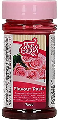 FunCakes Flavour Paste Geschmackspaste, Rose, 100 g | Lebensmittelaroma, guter Geschmack, Perfekt zum Dekorieren von Kuchen, Geeignet für Teig und Füllungen