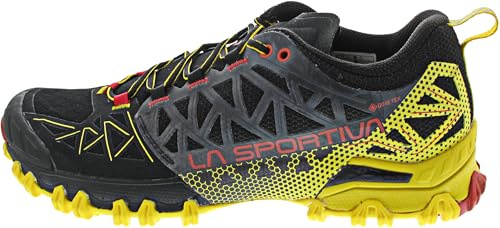 La Sportiva Bushido II GTX Sunset/Black, Traillaufschuhe für Herren, Schwarz, Gelb 999100, 45.5 EU