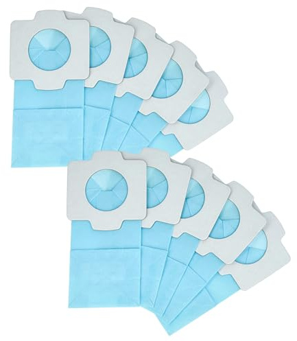 vhbw 10x Vacuum Cleaner Bag compatible with Makita CL107D, CL106D, CL107, CL106, CL102, CL102D, CL104D Vacuum Cleaner, 11.85 cm x 6 cm, Light Blue
