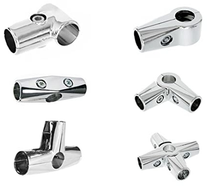 25MM OR 1 INCH Heavy Duty T CLAMP, 4 Ways, 5 Ways, and 6 Ways CLAMP and TUBING Accessories for 25MM Tube (4-Way Adjustable)