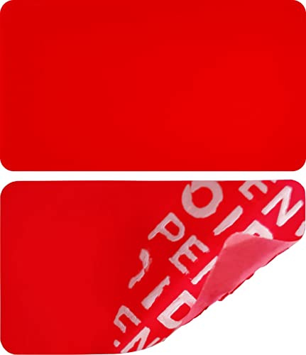 1000 Stk - Siegelaufkleber 35 * 20mm rot ohne Rückstände - Verschlusssiegel | Manipulationssichere Sicherheitssiegel, Garantie-Aufkleber, Sicherheitsetiketten, Siegeletiketten, Sicherheitsklebeband, Void