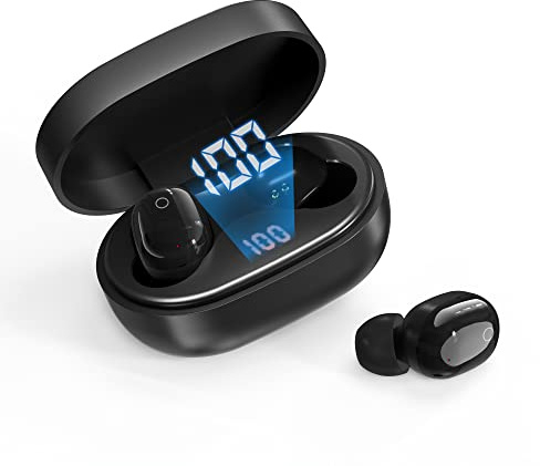 Sungive H15 In-Ear Bluetooth 5.2 Kopfhörer mit ANC, HiFi-Stereo, klarer Mikrofon, 12h Akku, IPX5 wasserdicht, 3.5g Ultraleicht, komfortabel, kompatibel mit iOS/Android,Schwarz