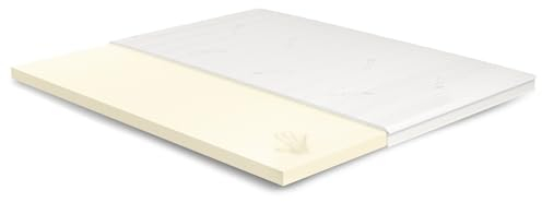 Meisterschlaf Visco Topper 200x240 cm – Höhe 7 cm – Weich & Wärmend – Memory Foam RG 50 – Oeko-TEX® Standard 100 – Tencel™ Lyocell 3D Doppeltuch-Bezug waschbar – Made in Germany