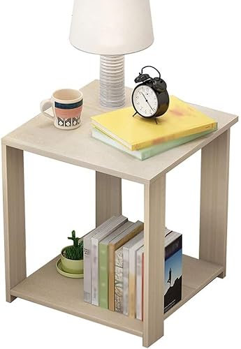 Mesita de Noche Asamblea Hogar Estudio Pasillo Armario de Madera Maciza Baño Dormitorio Espesar Sala de Estar Multifunción 30X30X40cm (Color: Madera de Cerezo)