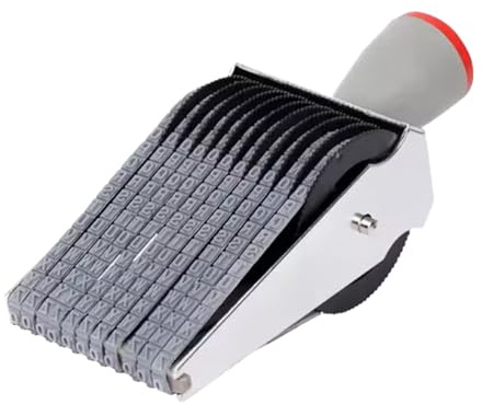 Digitaler Rollenstempel, Datumsstempel mit Tinte, ultraschnell und scharf, Alphabetnummern-Symbol, Abdrücke ohne Verschmierungen, Nummernstempel Br