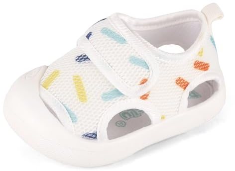 Cheerful Mario 0-3 Jahre Sport Sandalen Baby Jungen Mädchen Lauflernsandalen Kleinkinder Sommer Barfußschuhe Erste Schuhe Weiß 23 EU