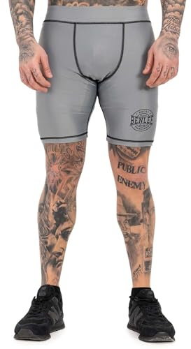 Benlee Funktionsshorts för män, smal passform, BOSSBURN, grå/svart, M, Grå/svart, M