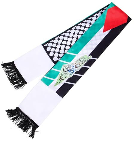 ANDRESLAD Palästina Schal Herren Und Damen Palästina Karte Design Arabisches Halstuch Kultur-schal Unisex Für Outdoor Camping Radfahren Und Alltag Weiches Leichtes Modeaccessoire