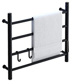 NSTVVEE Scaldasalviette Elettrico 2 in 1, Portasciugamani con 4 Barre, Radiatore Scaldasalviette Telaio in Alluminio, Radiatore Scaldasalviette 150W, Scaldasalviette da Terra a Parete Arge