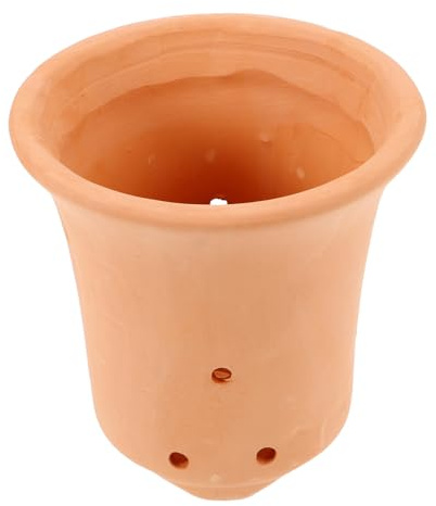 NULYLU Maceta De Arcilla Hueca para Plantas Suculentas y Cactus, Maceta Artesanal Mediana para Balcón y Escritorio, Orificio De Drenaje, Soporte Adecuado para Decoración Interior y Exterior
