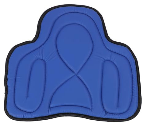 WOHPNLE Schabracke, PU-Leder, Enge Passform, stoßdämpfend, verdickt, atmungsaktiv, Western-Sattelunterlage für Reitsport (Blau)