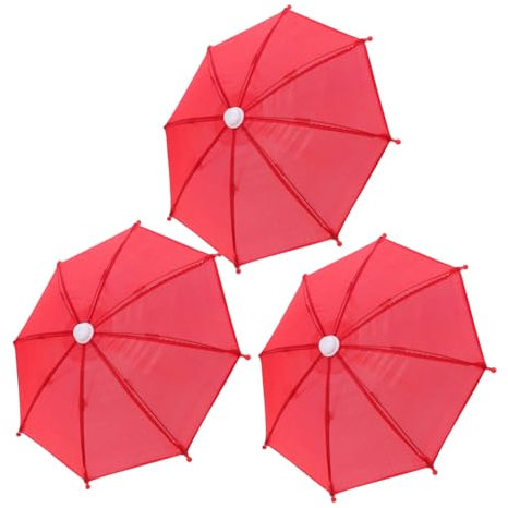 TOYANDONA 3pcs Miniature Scene Model Accessories Mini Doll House Umbrellas Open and Close Lightweight Umbrellas