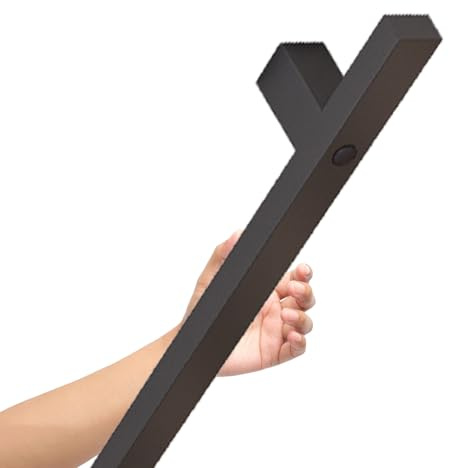 Liyadolaam 5FT~13FT Black Square Tube Handrail, Sturdy Stair Rail Wall Mount Hand Railing for Indoor Outdoor Steps, Industrial Iron Non-Slip Grab Bar Pipe Staircases Banister Rail Kit(11ft/330cm)