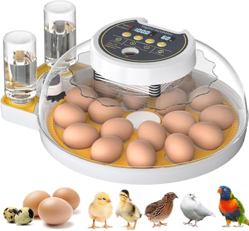 Egg Incubator for Hatching 18-60 egg with Automatic Egg Turning and Humidity Control, Full Automatic Incubators for Hatching Eggs, Incubator for Farm Science Classroom Home Chicken Duck Quail