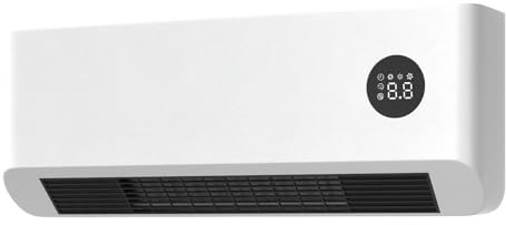 Gardtech Stufa Elettrica Basso Consumo 2000 W con Protezione da Surriscaldamento, Ventilatore ad Aria Calda/Fredda, Termoconvettore Elettrico da Parete con Rilevamento Finestra Aperta