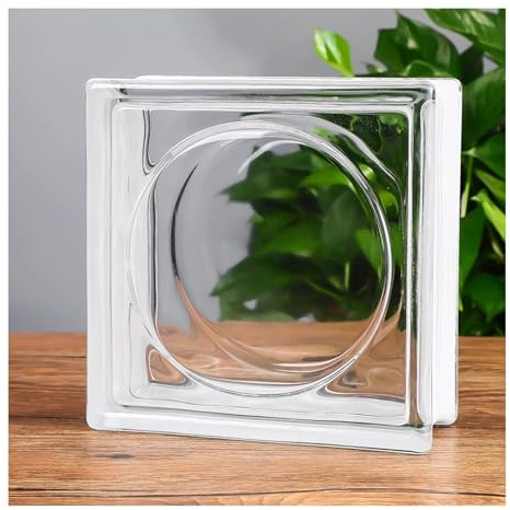 Glasbausteine, Schalldämmung, Wärmedämmung, Glasbausteine, dekorative Trennwand für Büros, hohe Transparenz (Stil 5)