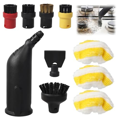 10 PCS Karcher Steam Cleaner Accessories Karcher Window Vac Accessories SC1 SC2 SC3 SC4 SC5 3 Round Brush 2 Large Round Brush 3 Nozzle 2 Sealing Ring Karcher SC3 Accessories