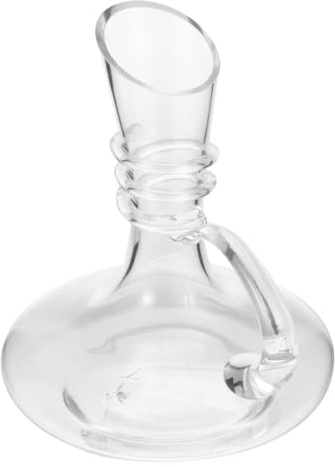 UKCOCO Carafe à Vin Rouge 1600 Ml en Verre Cristal Décanteur Rapide Forme Incurvée Versement Fluide pour Amateurs de Vin Maison