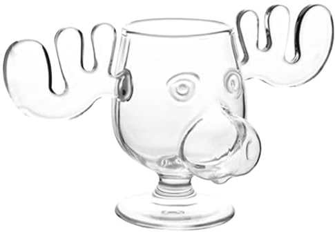 LITTLECANDLE National Lampoon’s Christmas Vacation Acrylic Moose Cup, Christmas Vacation Moose Mug, Milk Glass Wine Beer Water Juice Glass, 240ml 8oz, Clear