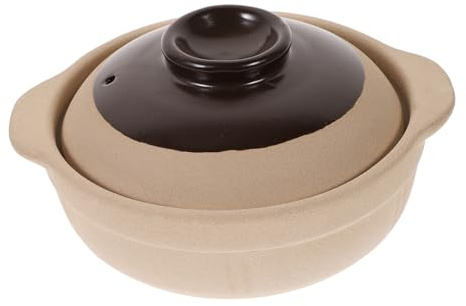 Gatuida Cazuela de Barro Natural Resistente Alta Temperatura para Guisos y Arroz Olla de Cocina Multiusos para Hogar y Fuego Directo Olla de Arcilla Tradicional sin Esmalte
