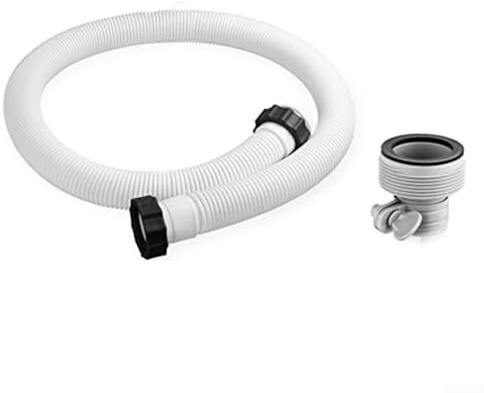 ZAMETTER Poolschläuche Ersatz-Kit mit Typ B Adapter für 1,25 Zoll und 1,5 Zoll Anschlüsse Kompatibel mit Filterpumpen Sandfiltern und Salzwassersystemen 59 Zoll Länge PE EVA Material