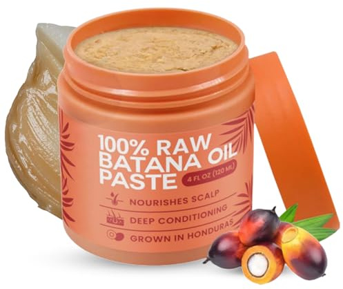 Raw Batana Oil Paste, Batanaöl für Haare, Raw Batana Oil Paste für Haarwachstum, Intensive Haarmaske & Kopfhautpflege, Tiefenpflege für Trockenes & Strapaziertes Haar, Nährt die Kopfhaut gegen Spliss
