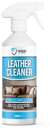 Gardian Defence Leather Cleaner Spray 500ml - Powerful Leather Cleaner for Sofas, Leather Sofa Cleaner, Safe Deep Clean for Furniture, Car Seats, Bags and Shoes
