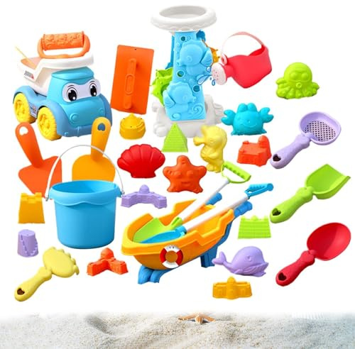 Xinhuju - och sandset | 30 delar för kreativ fritid - sandlådastillbehör - pool, utomhus, trädgård, park, sommaraktiviteter