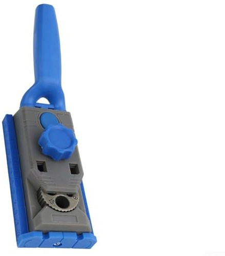 Pocket Hole Jig Drill Locator for Woodworking, Drilling Guide with Scale Marks, Heavy Duty ABS & Hardened Steel Core for Hinge Corner Jo