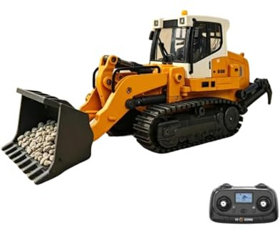 ExploTex 2,4-GHz-RC-Lader-Bagger Im Maßstab 1:50 Mit 26 Kanälen (RTR), Ausgestattet Mit Einer 3-in-1-Schaufel, Proportionaler Steuerung Sowie Licht- Und Soundeffekten; Mit Langer Akkulaufzeit