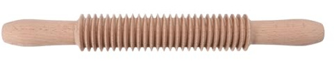 CRAFTHROU Mattarello Legno Piccolo per Pasta Artigianale e Tagliatelle, Rullo da Cucina Design Filettato, Facile da Usare, Salvaspazio fare Noodles